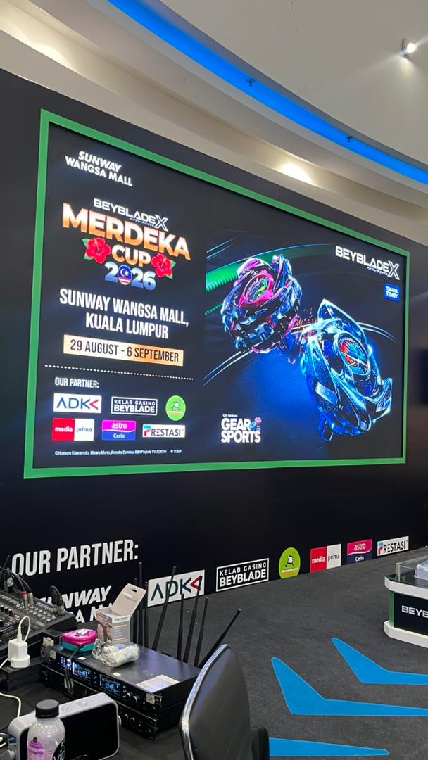 Beyblade X Merdeka Cup 2026 event display